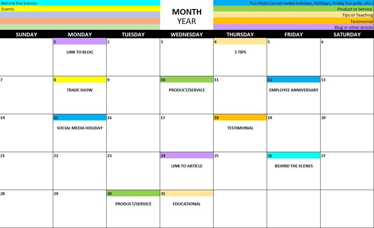 5 Steps to Fill Your Social Media Calendar with Content